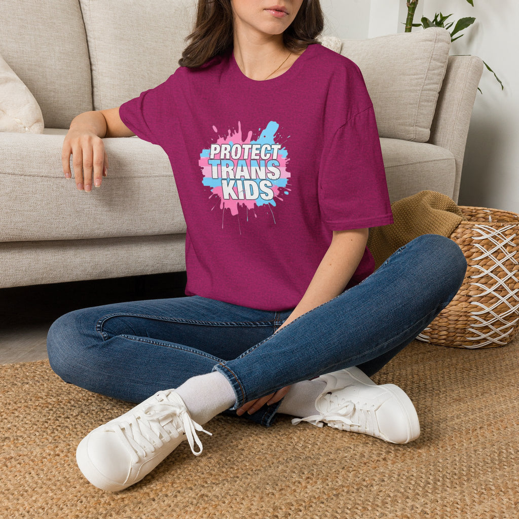 Protect Trans Kids Unisex Softstyle T-Shirt - Supportive LGBTQ+ Apparel