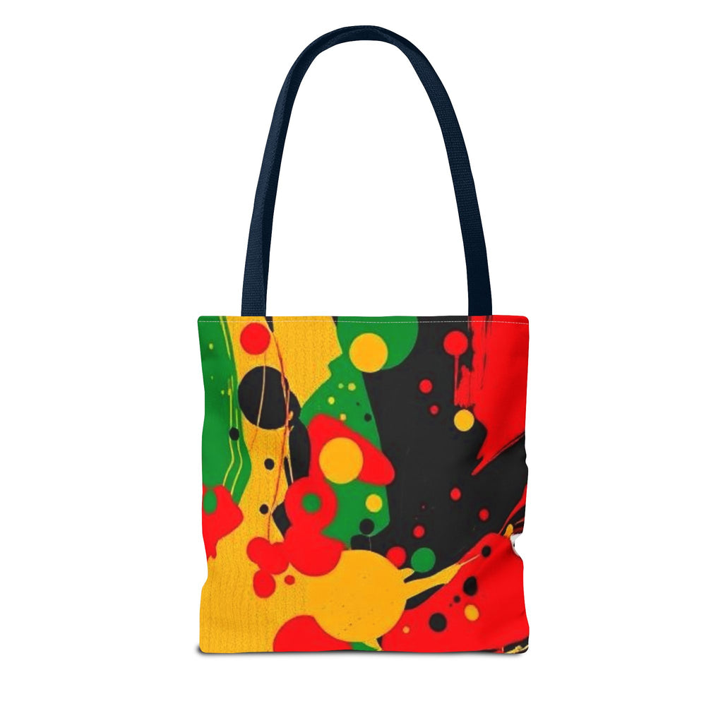 Green, Red Yellow Paint Splatter Tote Bag