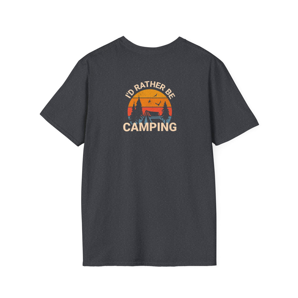 Unisex Softstyle T-Shirt - 'I'd Rather Be Camping' Adventure Tee
