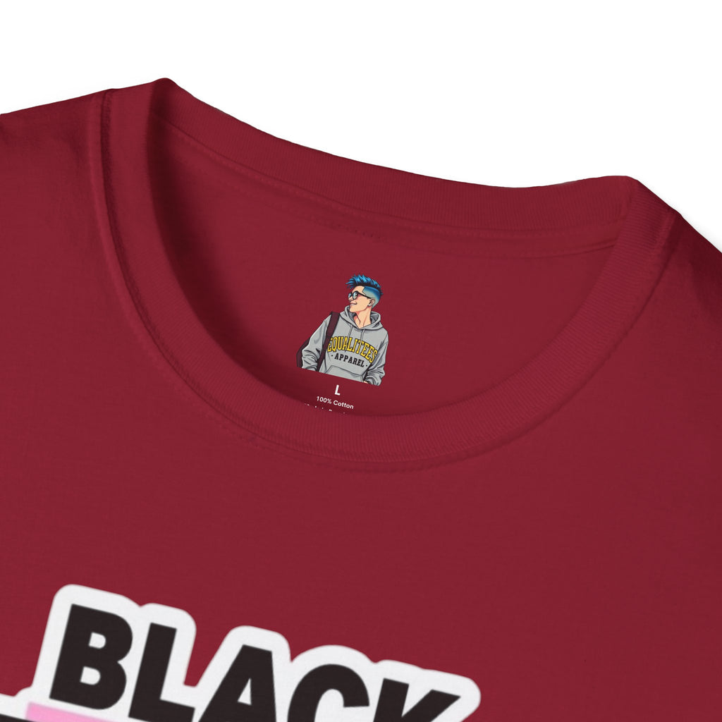 Unisex Softstyle T-Shirt - Black Trans Lives Matter Statement Tee