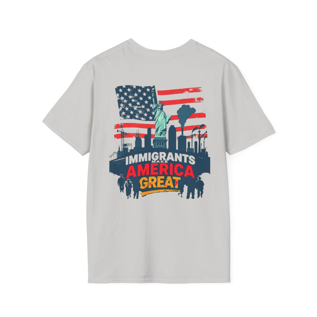 Immigrants Make America Great T-Shirt Estoy Contigo (I Am With You) Unisex Softstyle T-Shirt Classic Protest Tee
