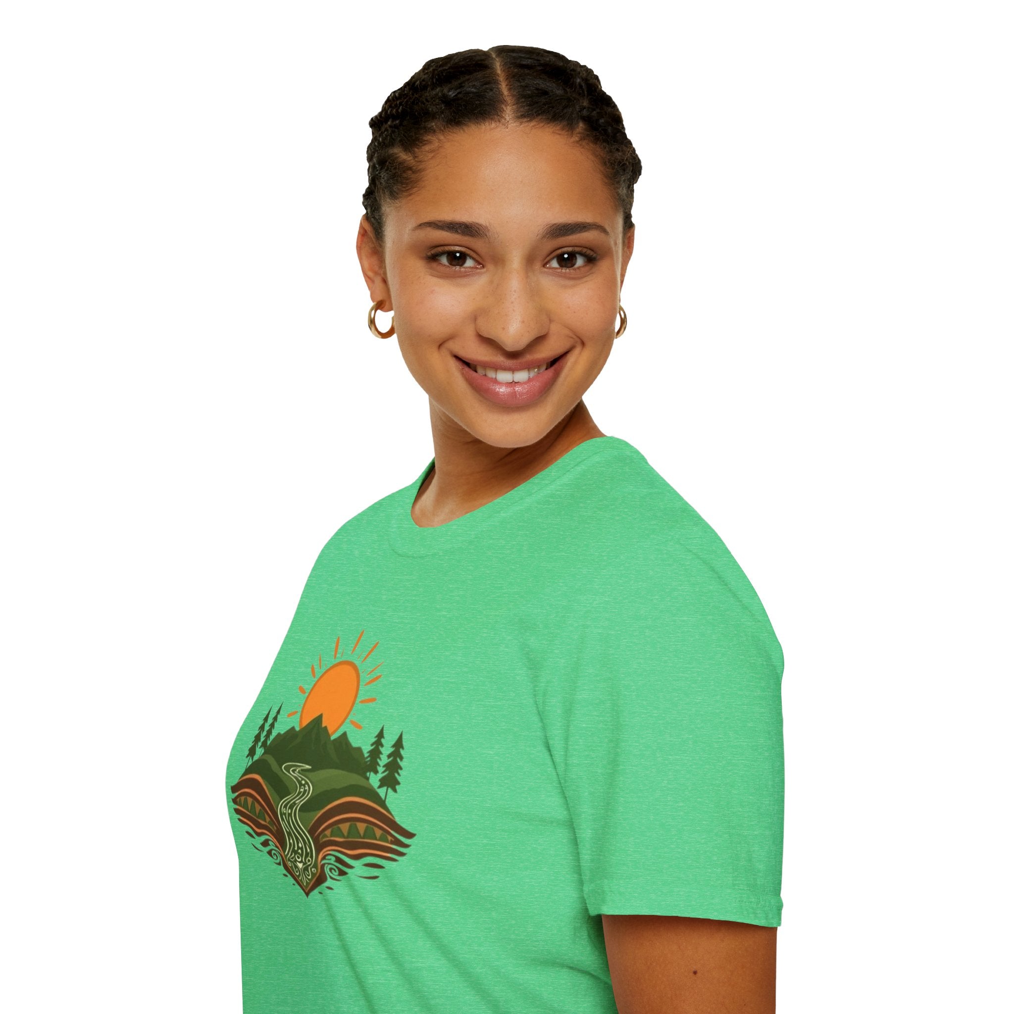 Mountain Scene Unisex Softstyle T-shirt