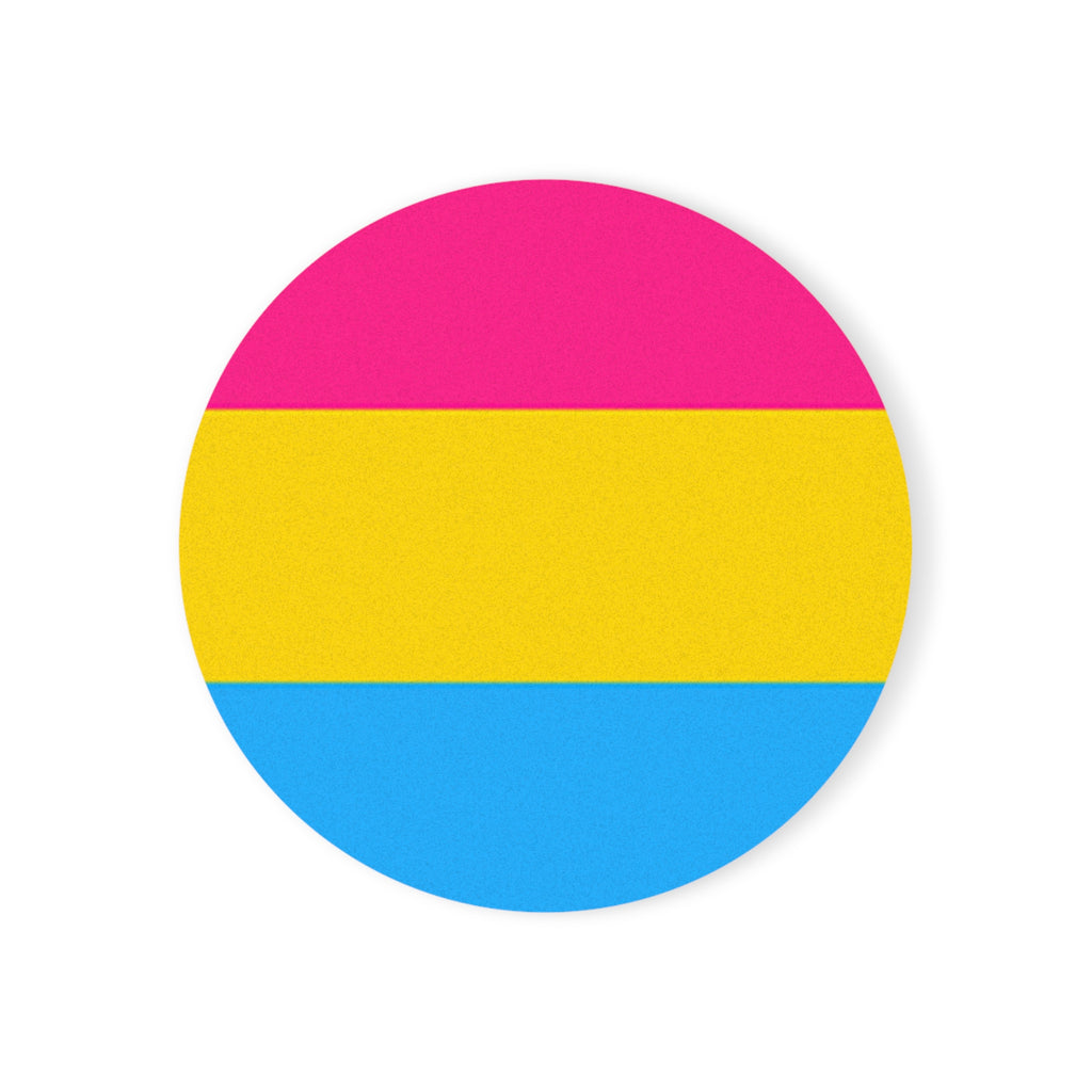 Pansexual Pride Cork Back Coaster | Fun Drinkware Accessory