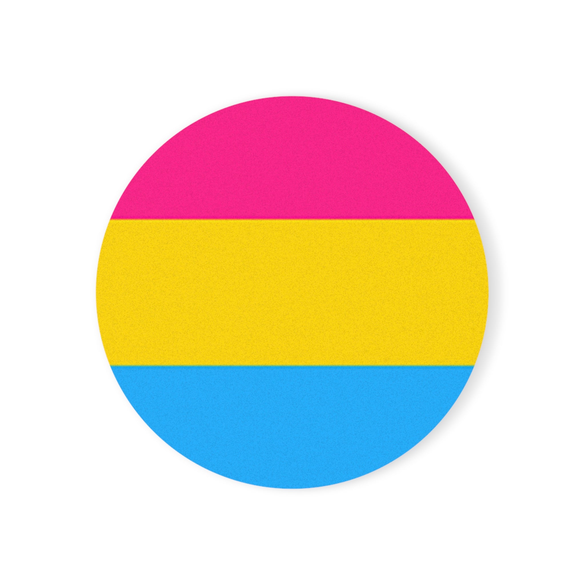 Pansexual Pride Cork Back Coaster | Fun Drinkware Accessory