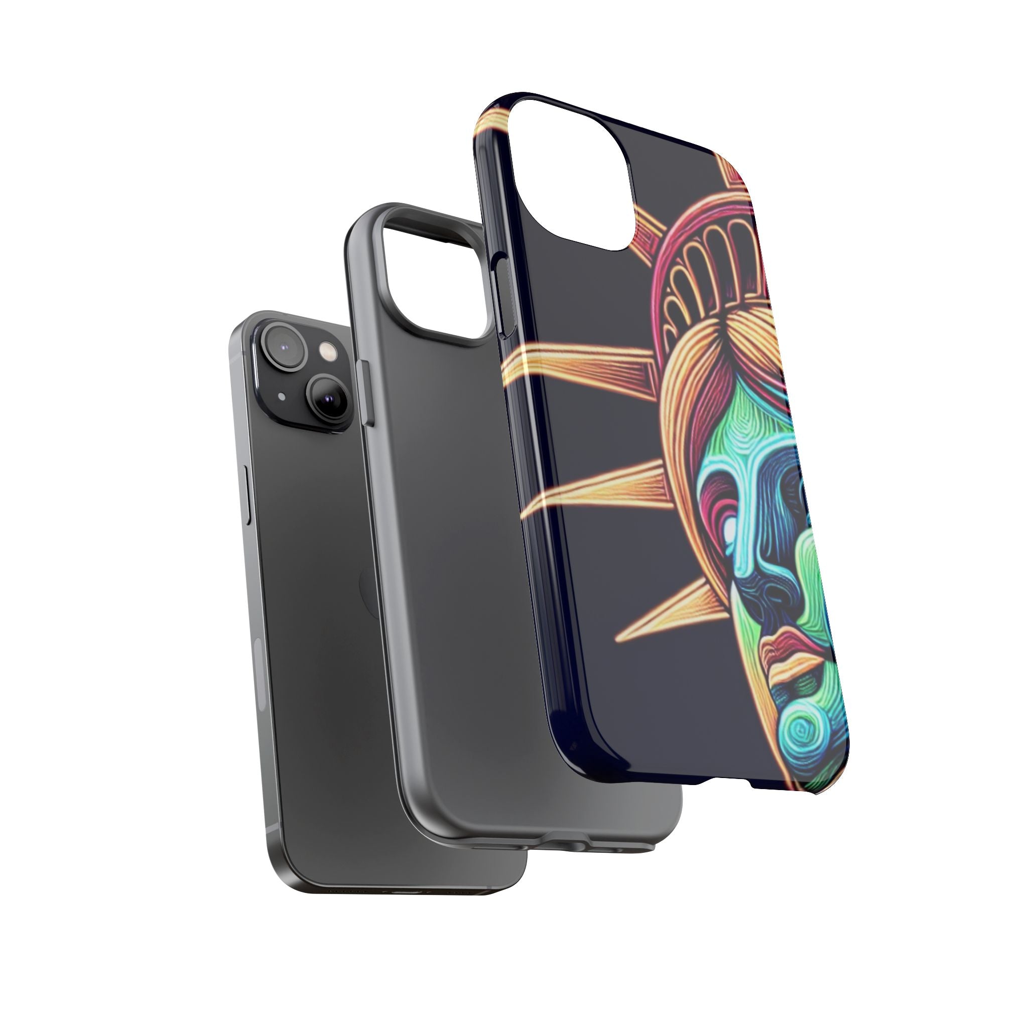Statue of Liberty Neon Glowing Art Tough Case for Android & iPhone