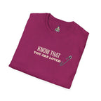 Safety Pin Know That You Are Loved Inspirational Tee Unisex Softstyle T-Shirt