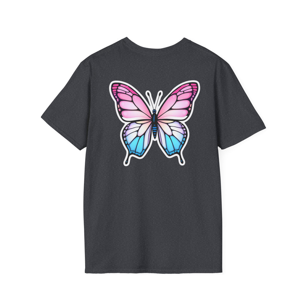 Trans Caterpillar to Butterfly Transformation T-Shirt, Unisex Graphic T-Shirt
