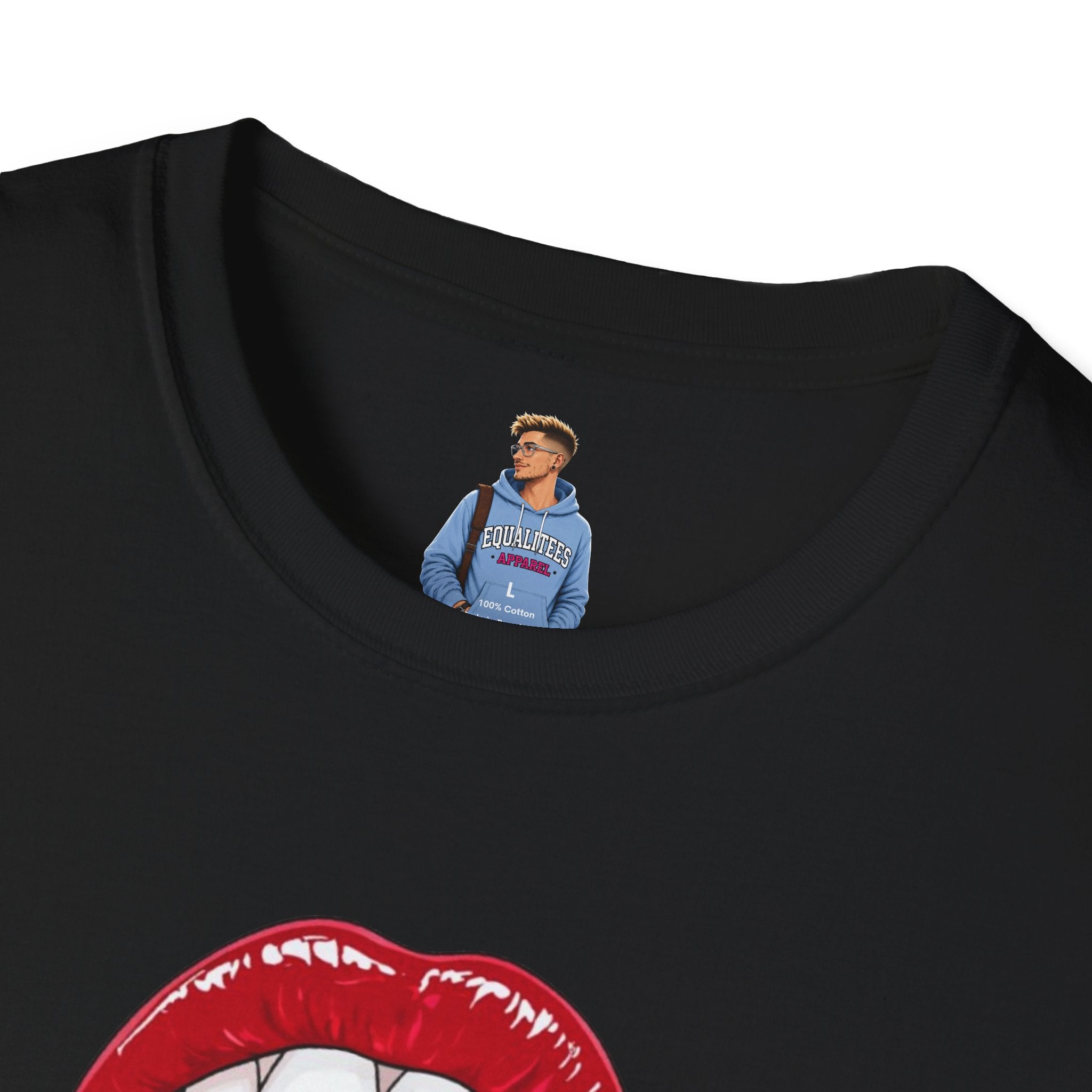 Pride Love Unisex Softstyle T-Shirt | LGBTQ+ Rainbow Heart Design