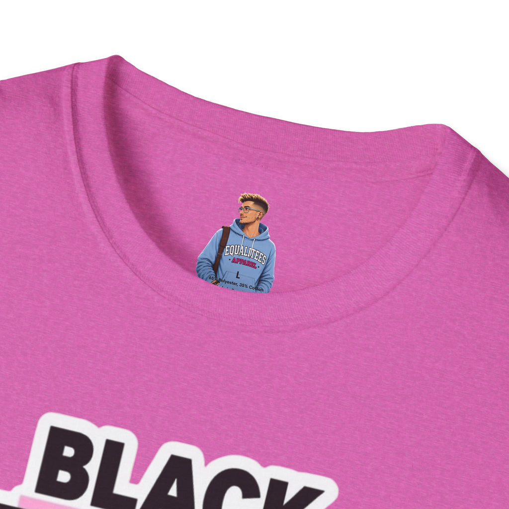 Unisex Softstyle T-Shirt - Black Trans Lives Matter Statement Tee