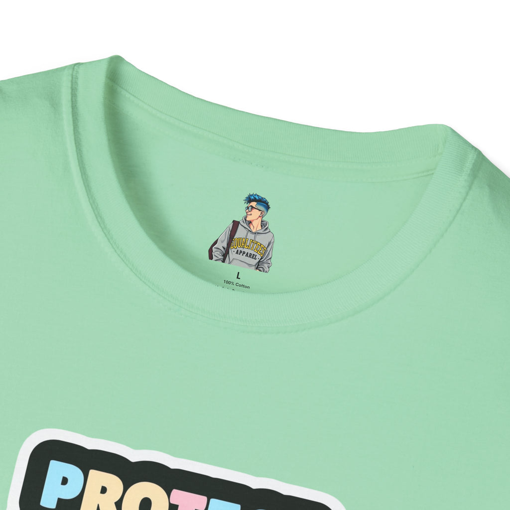 "Protect Trans Kids" Unisex Softstyle T-Shirt - Empowerment & Pride Apparel