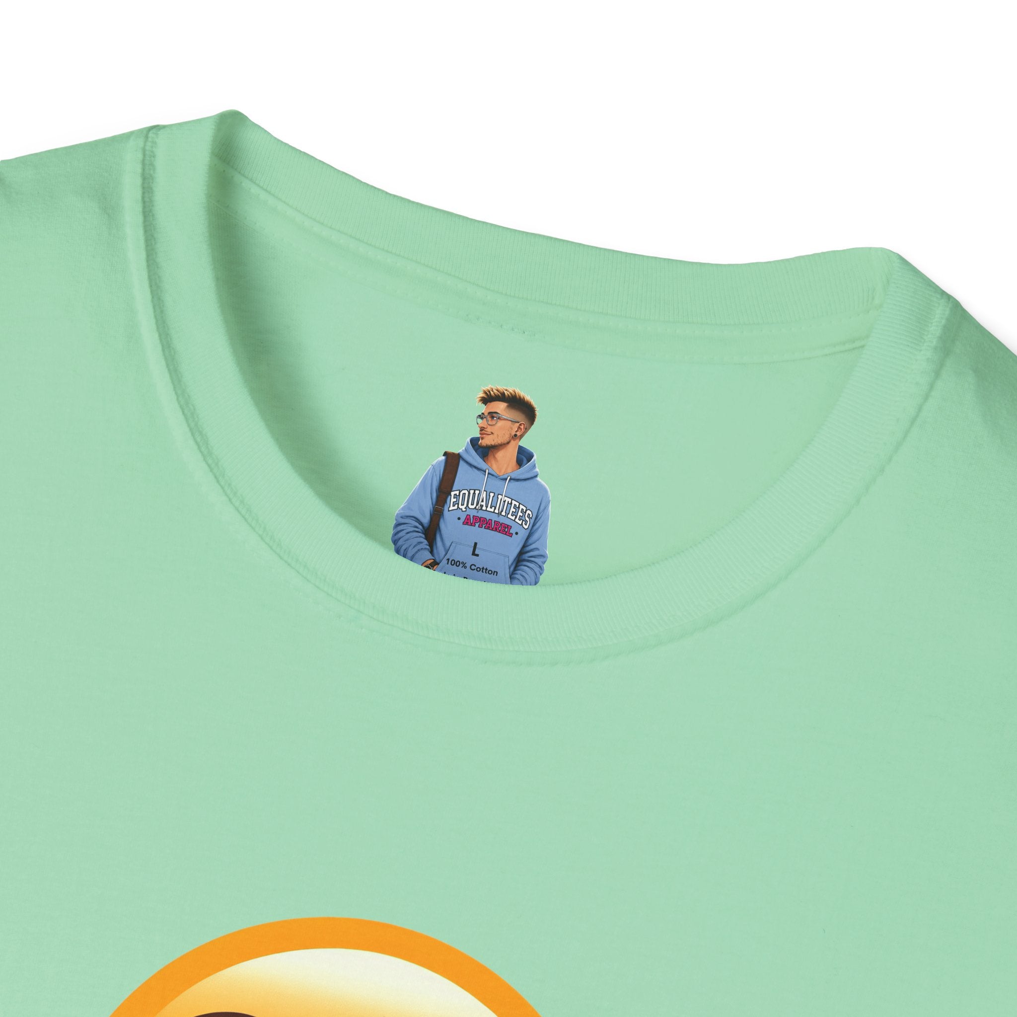 Unisex Softstyle T-Shirt with Eye Roll Emoji | Casual Graphic Tee for Everyday Humor