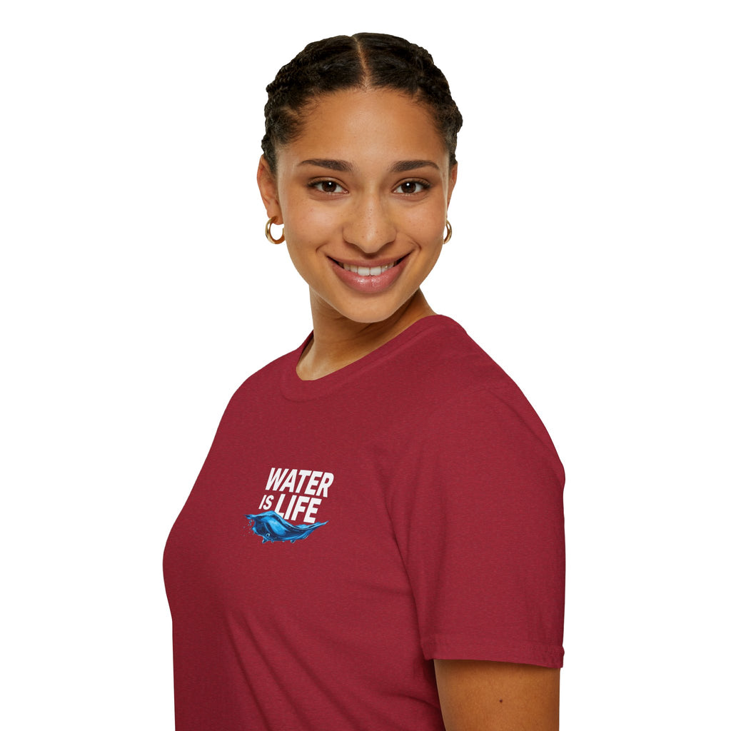 Water is Life Unisex T-Shirt | Eco-Friendly Tee for Environmentalists, Beach Lovers, Awareness Campaigns, Gifting
