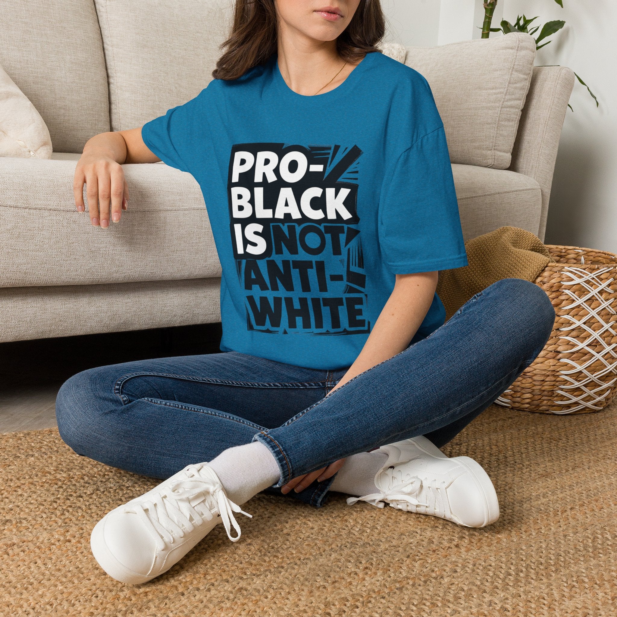 Pro-Black Is Not Anti-White Statement T-Shirt