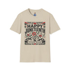 Juneteenth T-Shirt — "Happy Juneteenth" Floral Freedom Tee