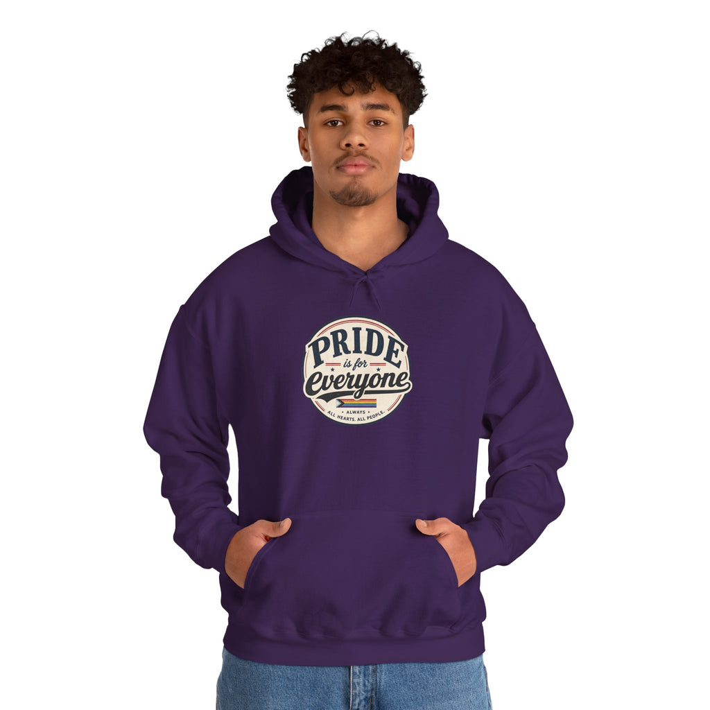 Pride Is For Everyone Pullover Hoodie — Vintage Graphic Inclusivity Sweatshirt
