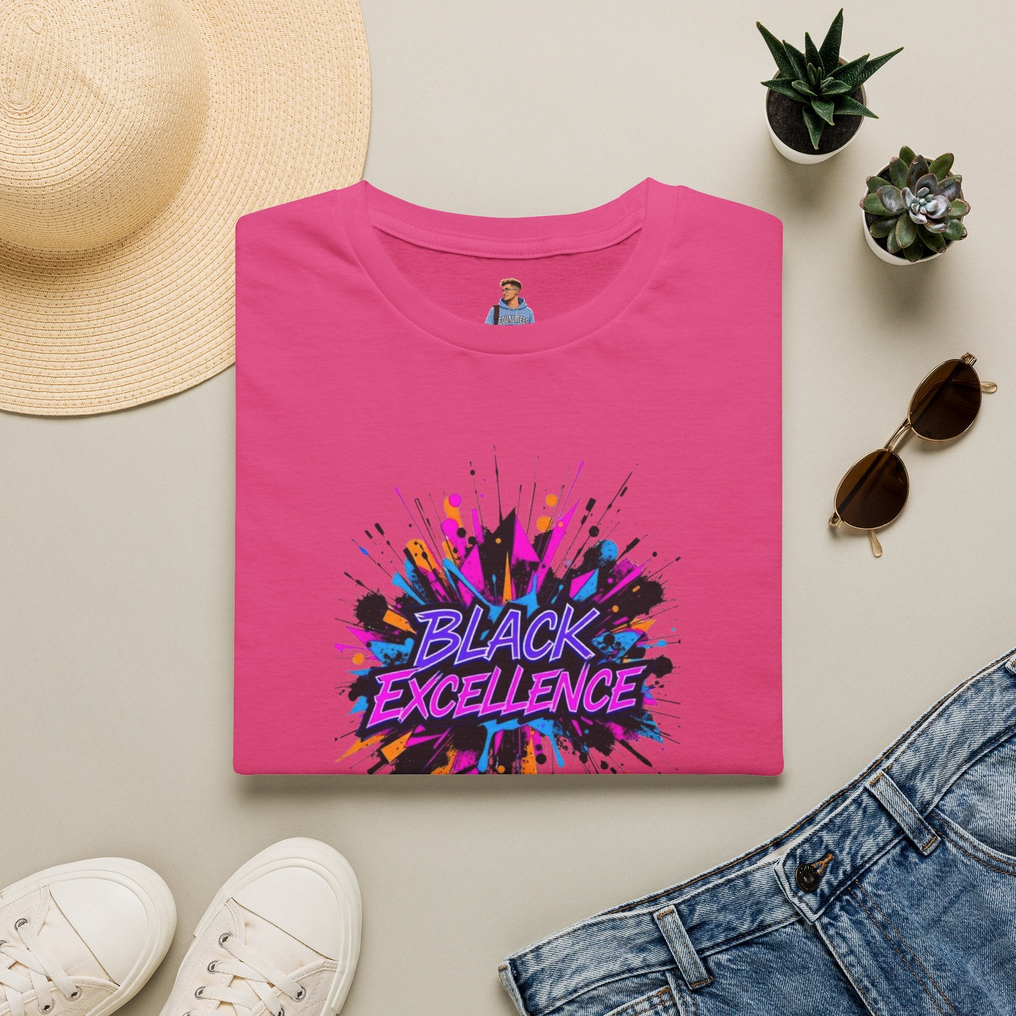 Unisex Softstyle T-Shirt - Black Excellence Graphic Tee