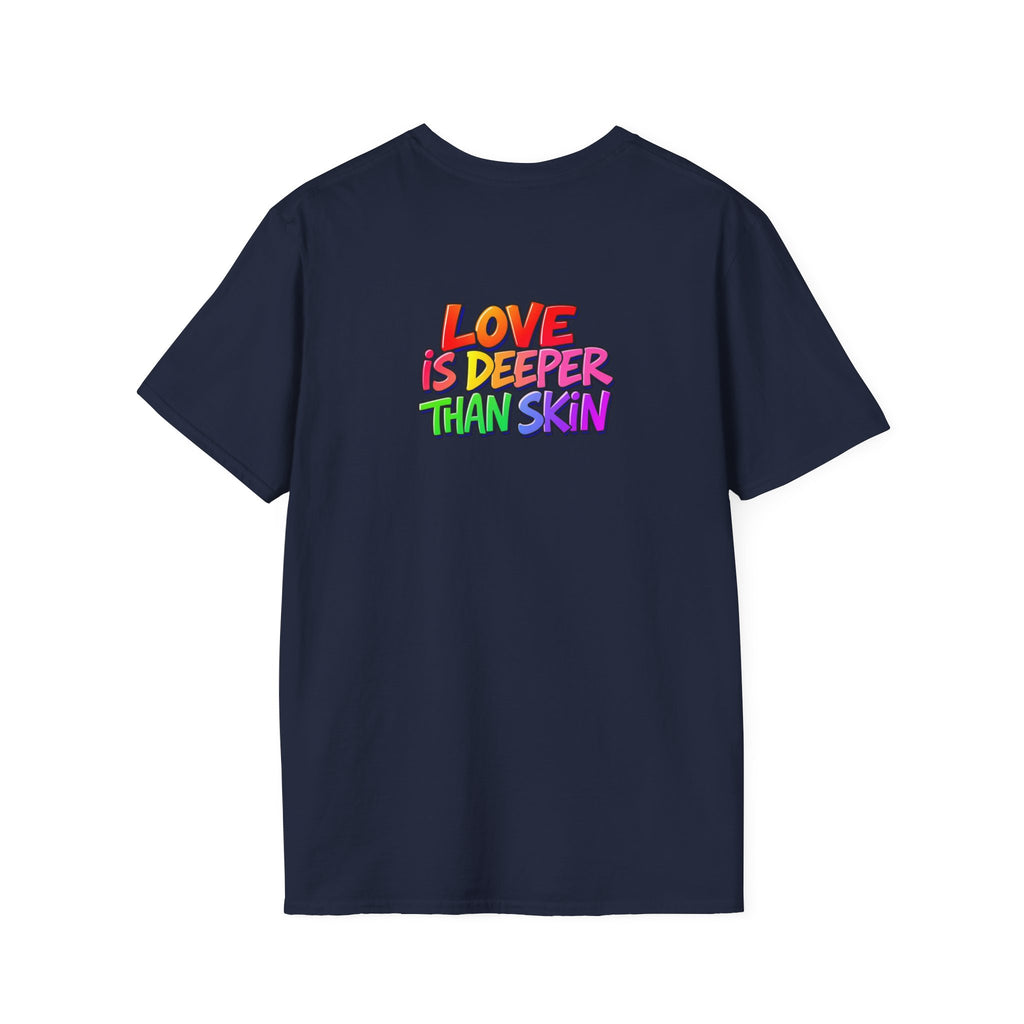 Rainbow Skeleton Love is Deeper Than Skin T-Shirt | Unisex Casual Tee
