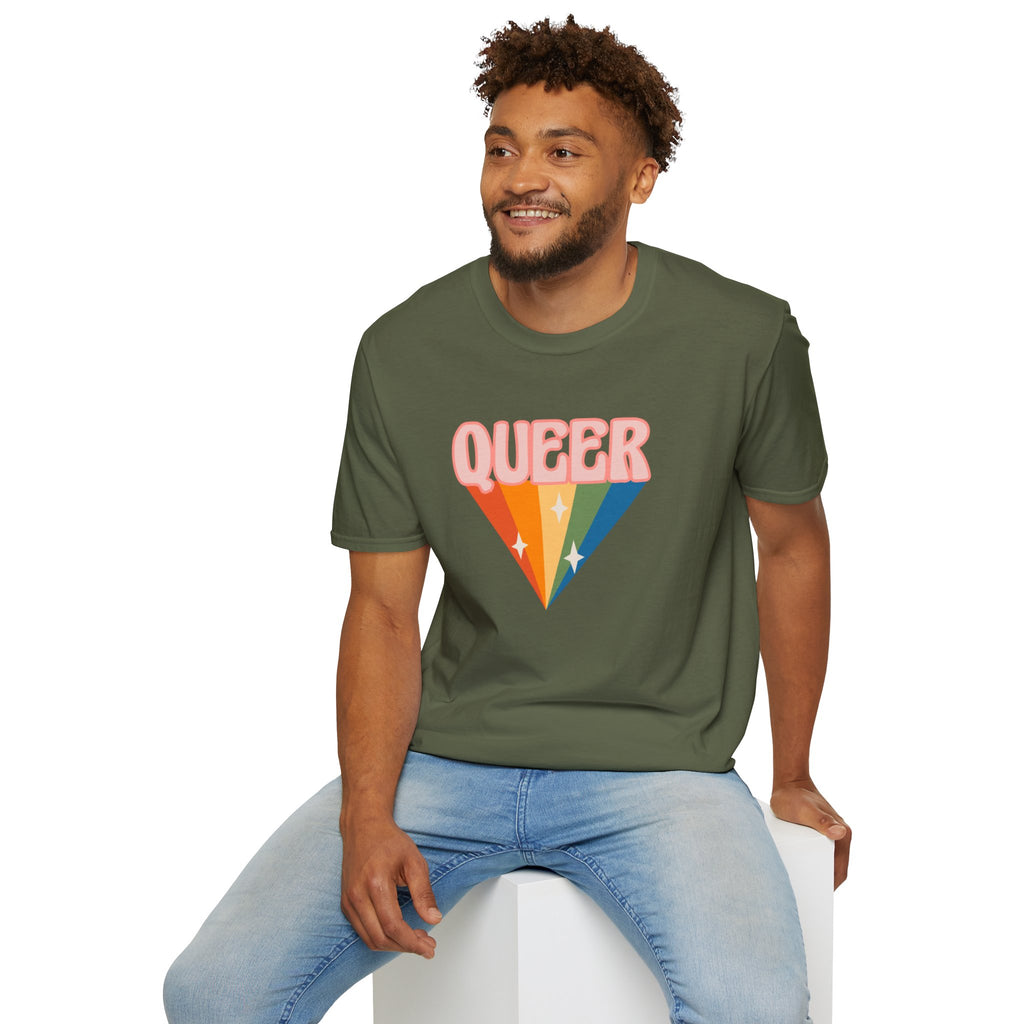 Queer Rainbow Sparkle Pride Tree Las Vegas T-Shirt