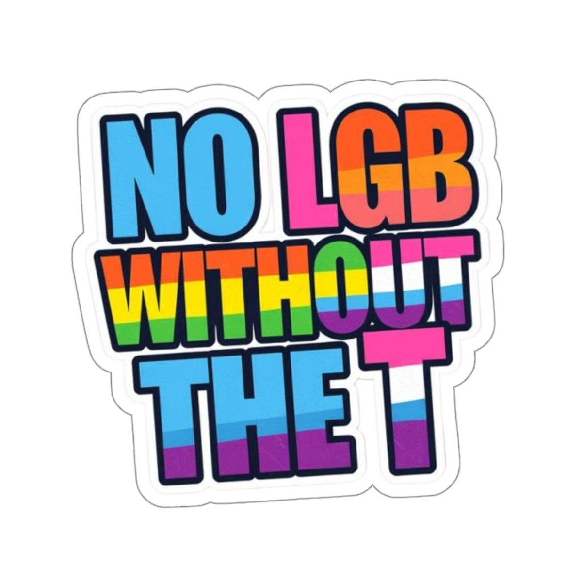 Die-Cut Stickers - NO LGB WITHOUT THE T