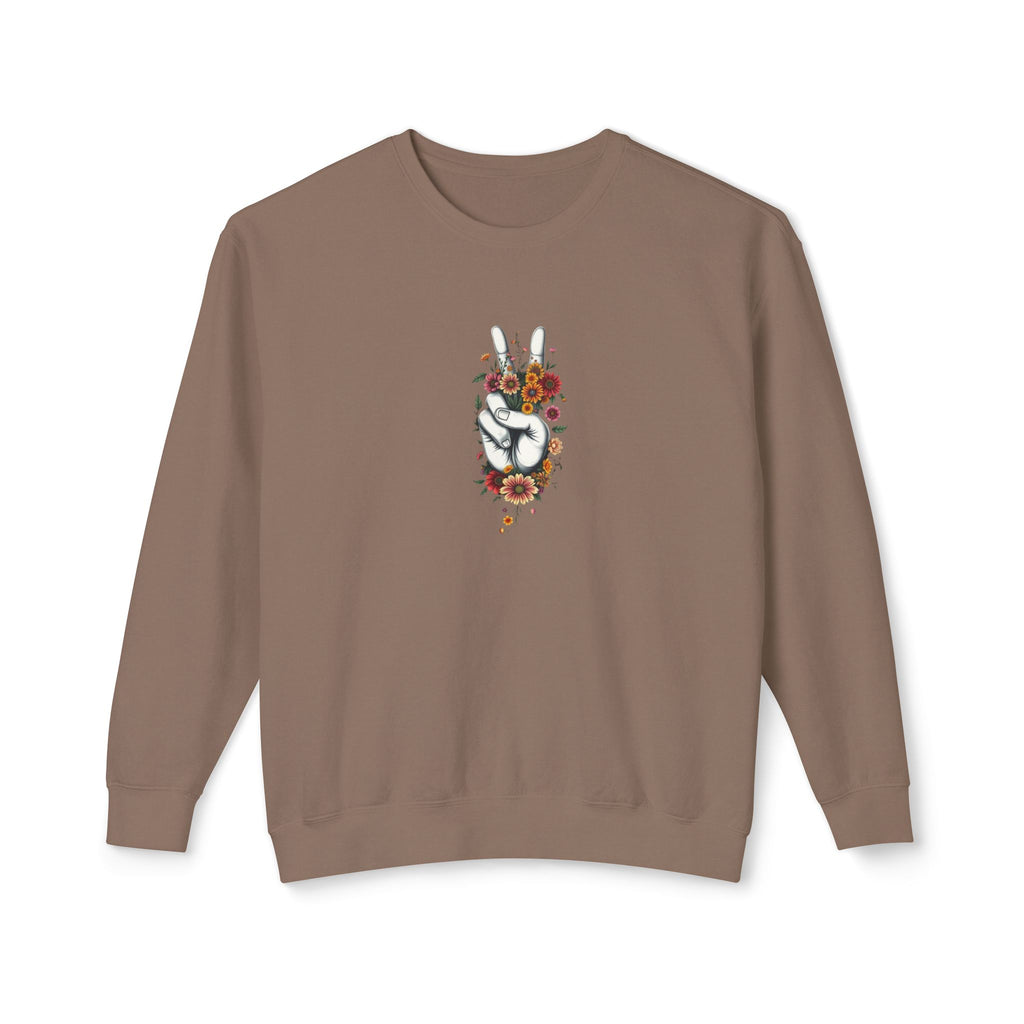 Unisex Lightweight Crewneck Sweatshirt -Grow Peace