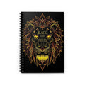 Spiral Notebook - Black and Proud Lion Design for Creativity and Inspiration - EqualiTees.Me