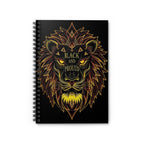 Spiral Notebook - Black and Proud Lion Design for Creativity and Inspiration