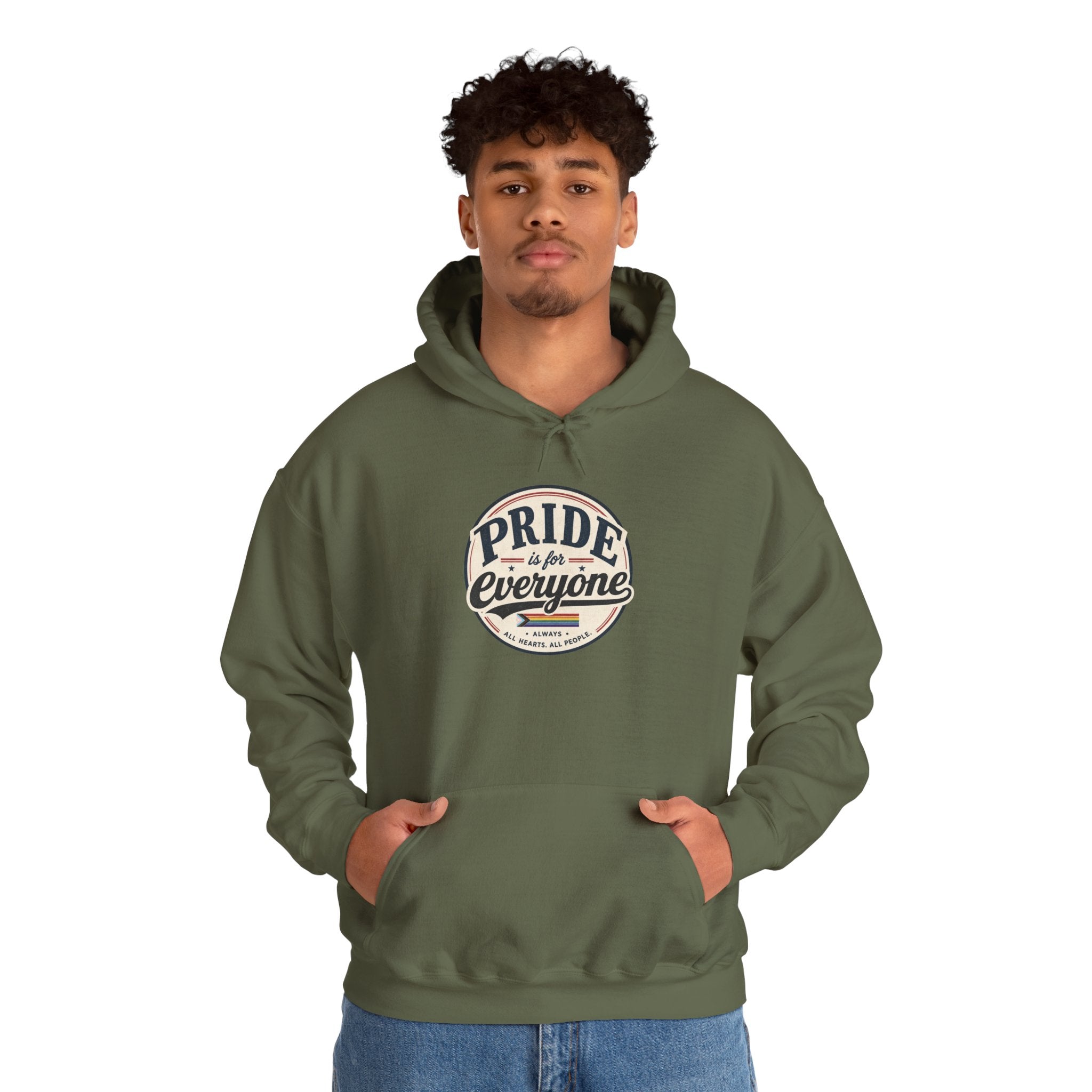Pride Is For Everyone Pullover Hoodie — Vintage Graphic Inclusivity Sweatshirt