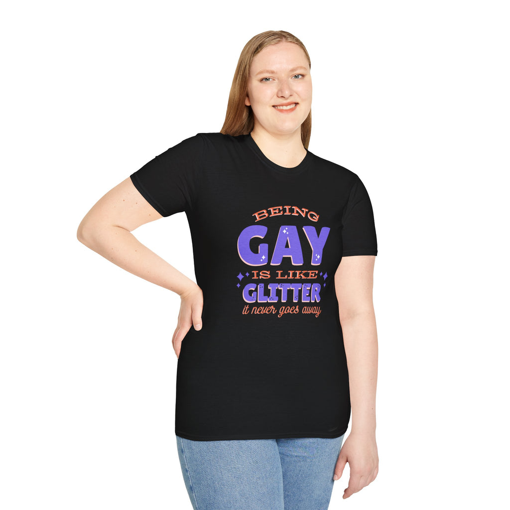 Being Gay Is Like Glitter Pride Tree Las Vegas T-Shirt