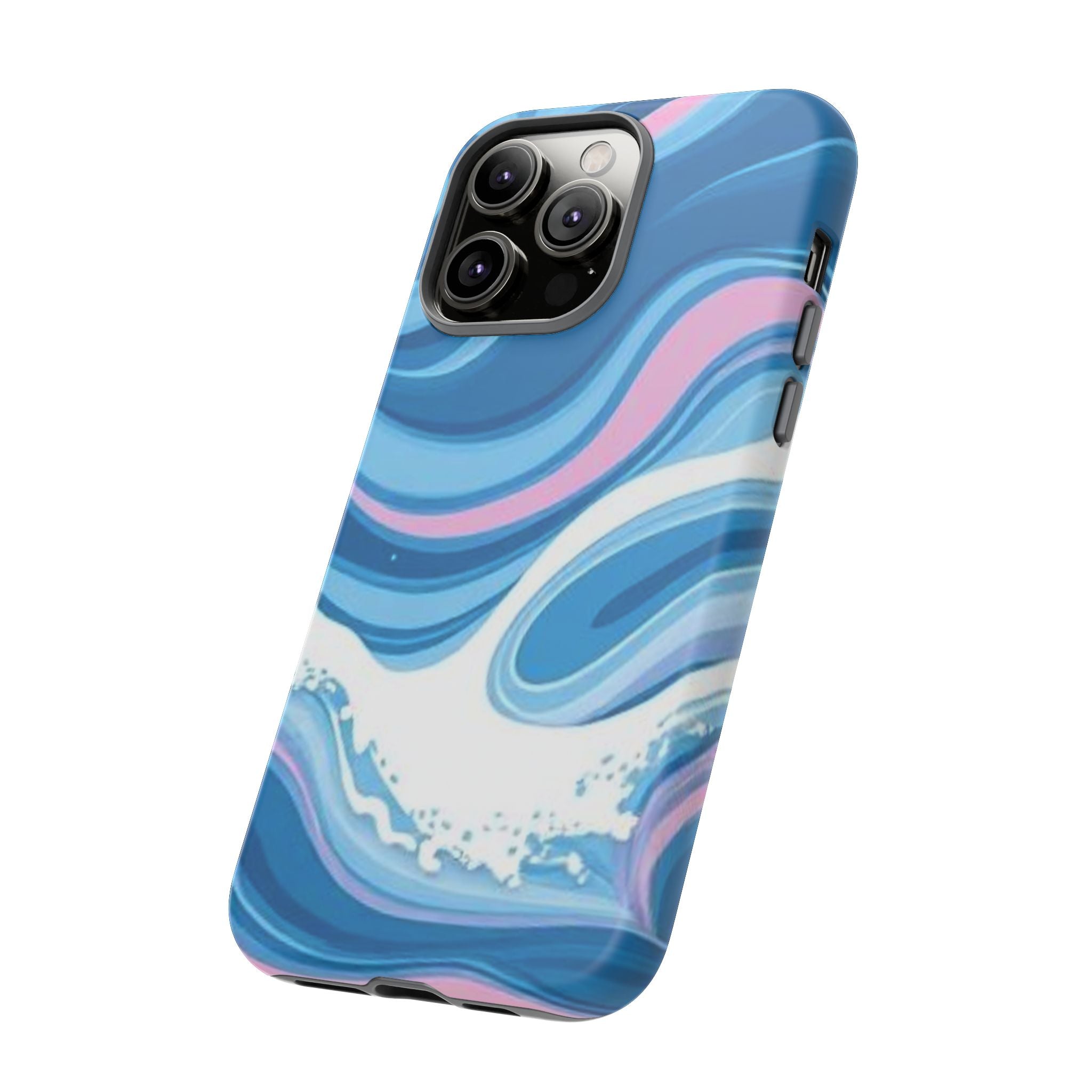 Blue & Pink Swirl Tough Case for iPhone