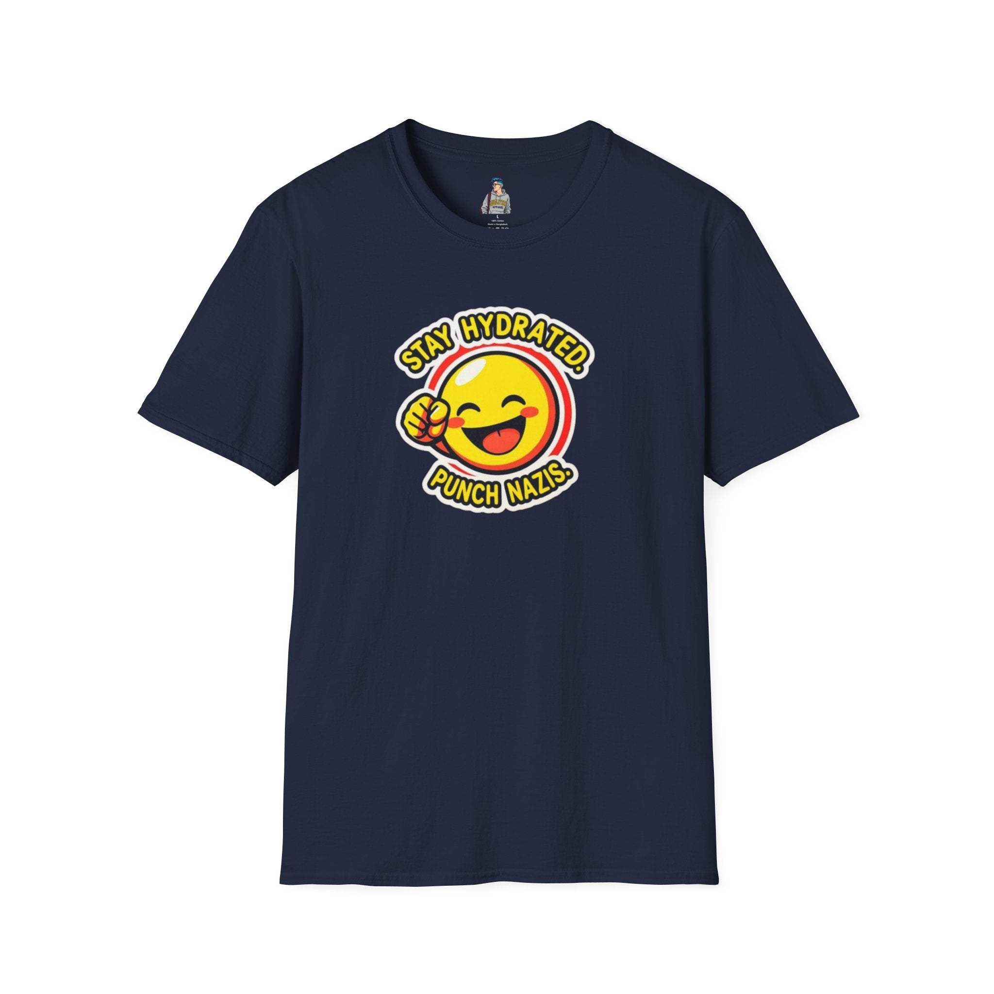 Stay Hydrated, Punch Nazis Funny Emoji T-Shirt