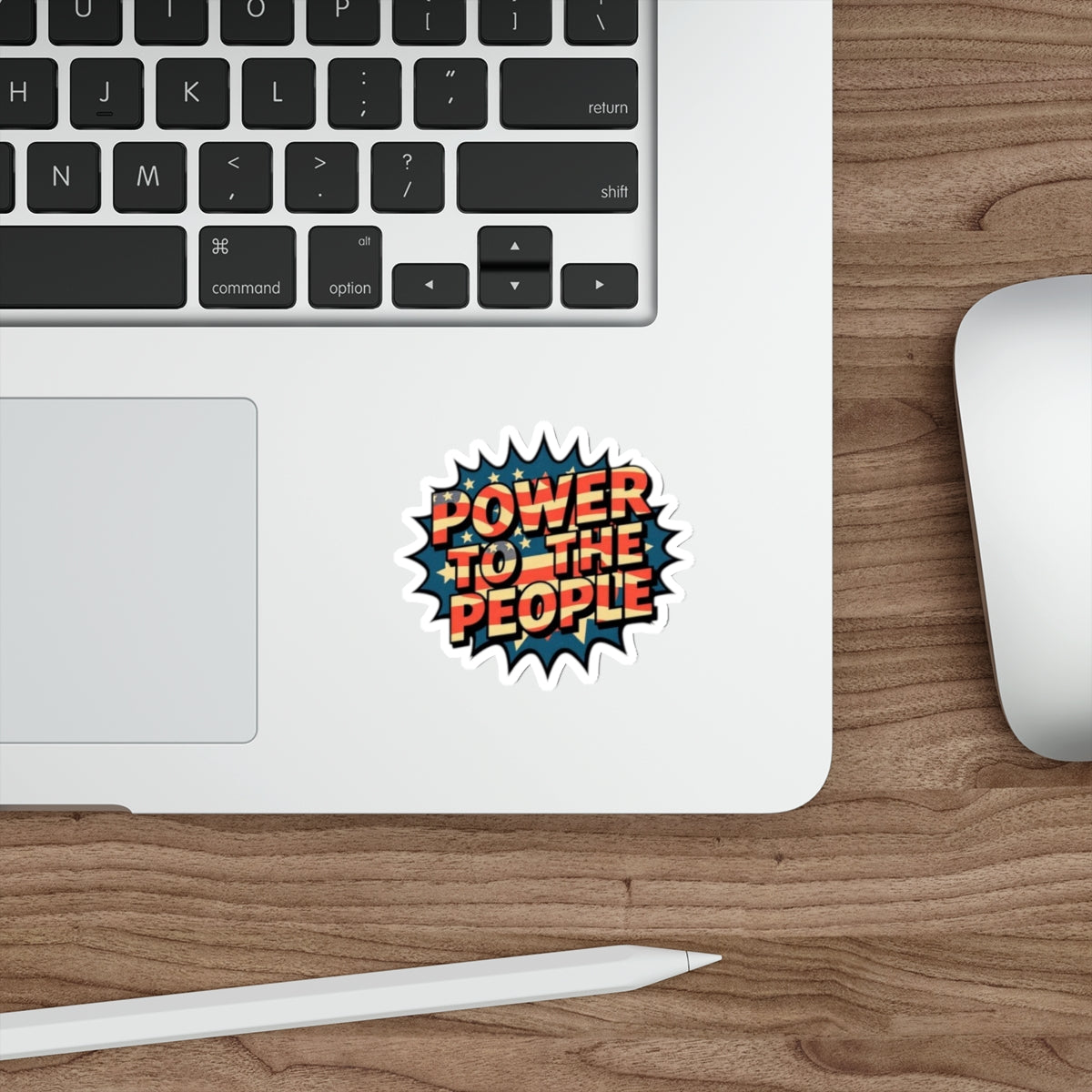 Die-Cut Stickers -  Power to the People Comic Splash Protest Sticker