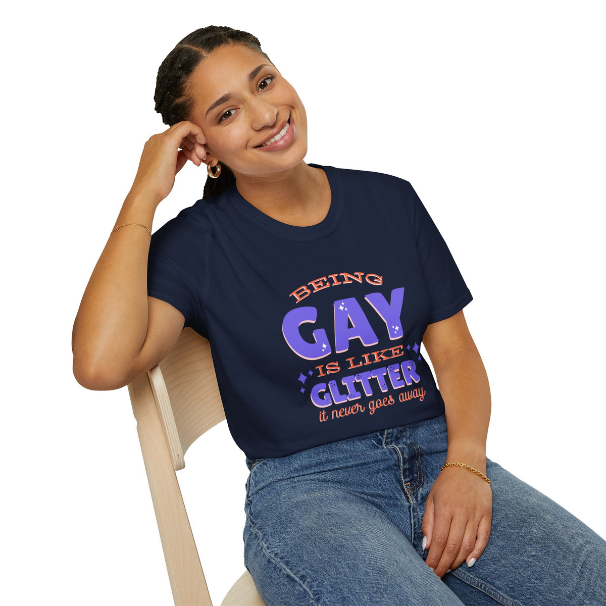 Being Gay Is Like Glitter Pride Tree Las Vegas T-Shirt