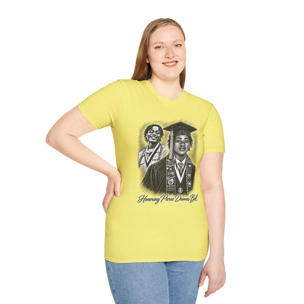 Double Portrait Front - In Memory of Pierre Damas Bel T-Shirt
