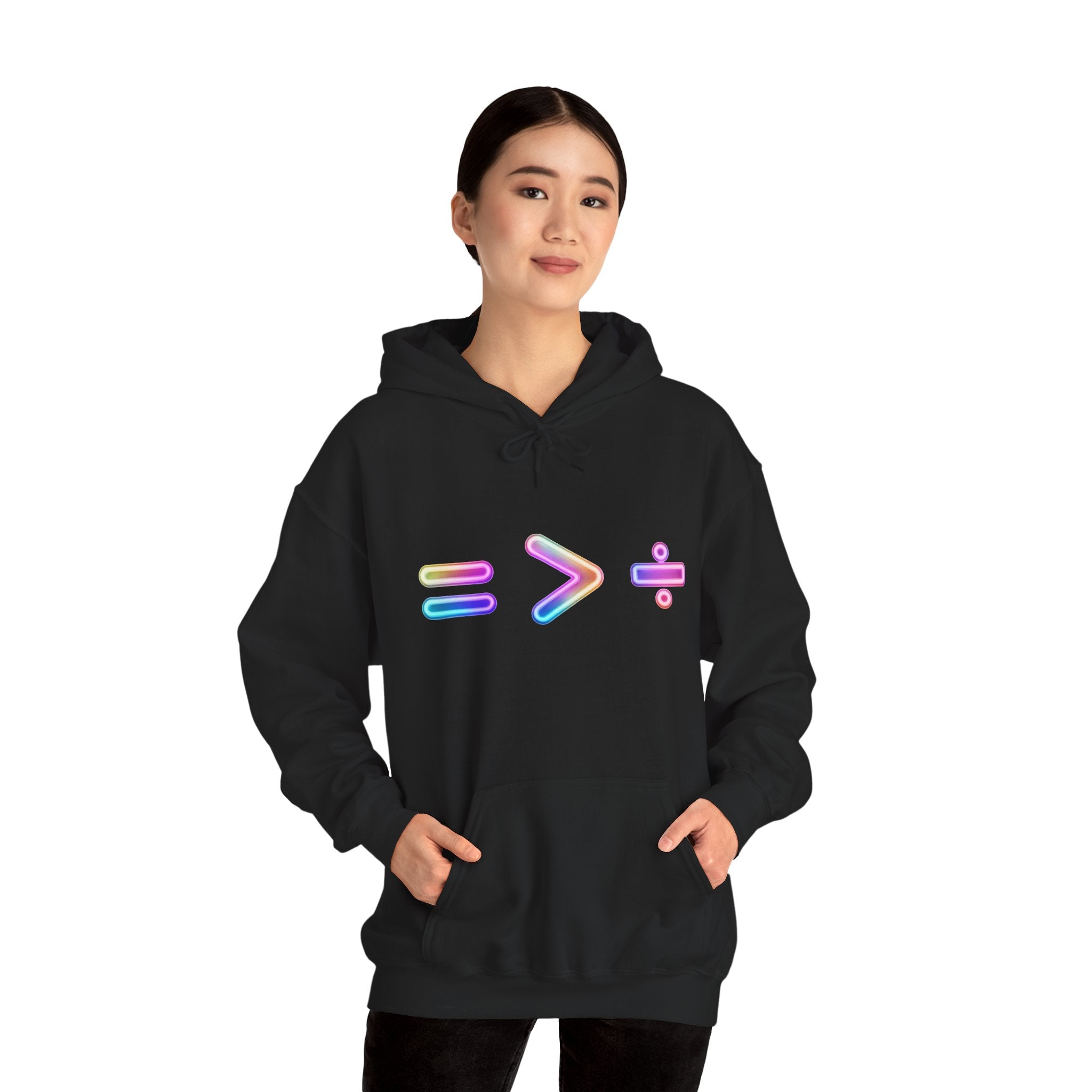 Equality is Greater than Division Neon Style Pullover Hoodie
