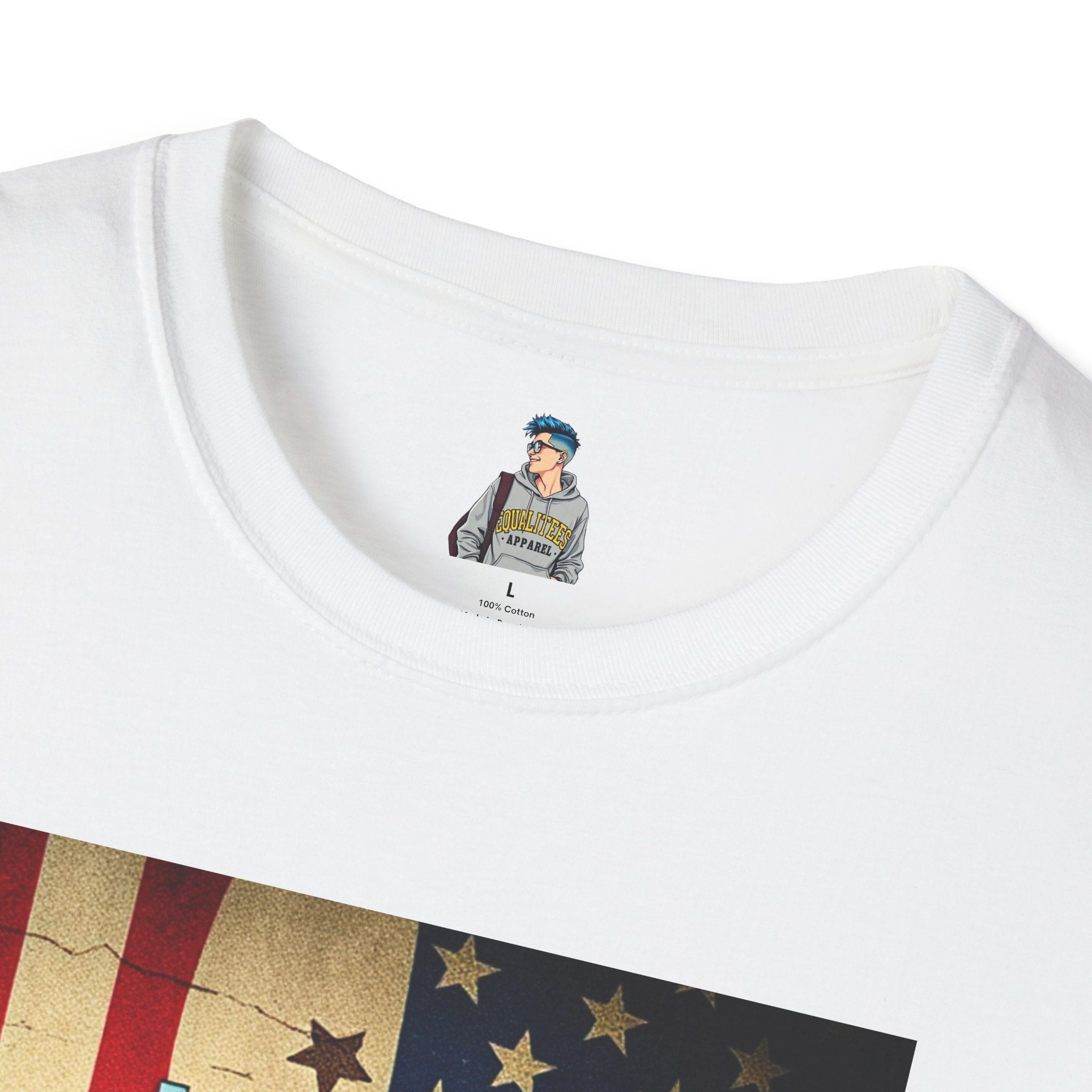 American Patriot Pride Unisex Softstyle T-Shirt, Make America Think Again Political Tee