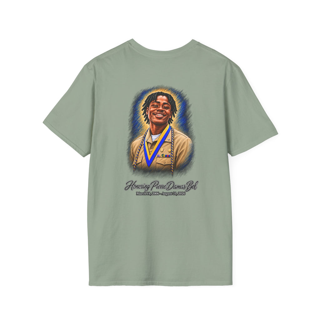 Portrait Front and Back - In Memory of Pierre Damas Bel T-Shirt
