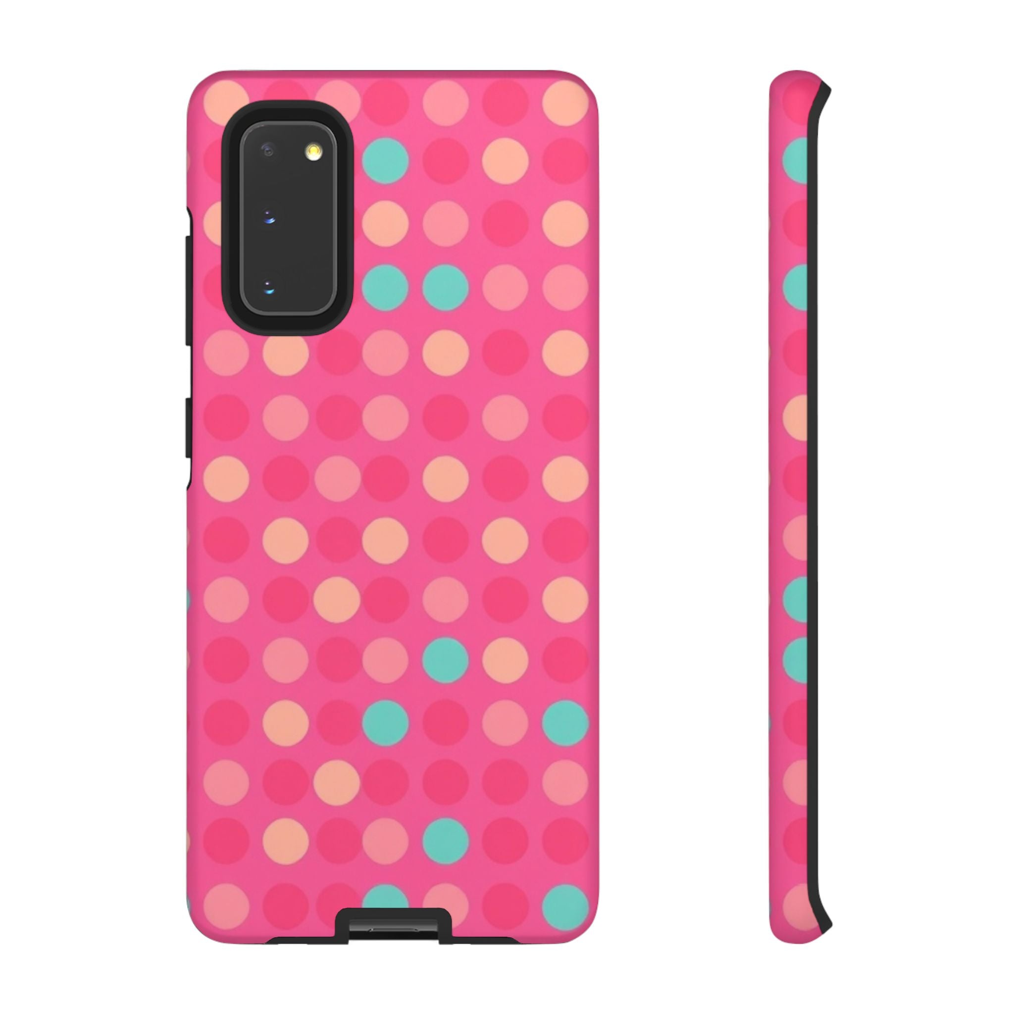 Android OR iPhone Protective Cases - Retro Polka Dots Pattern Tough Case