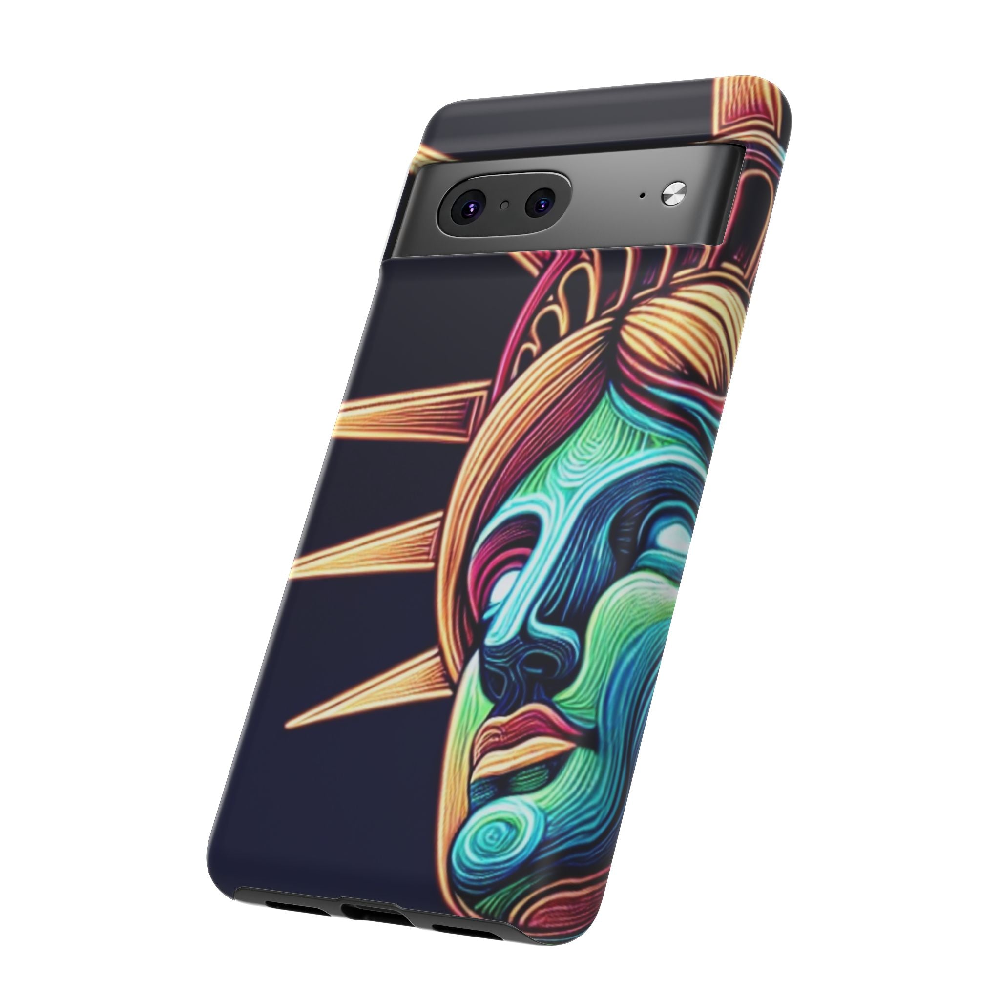 Statue of Liberty Neon Glowing Art Tough Case for Android & iPhone