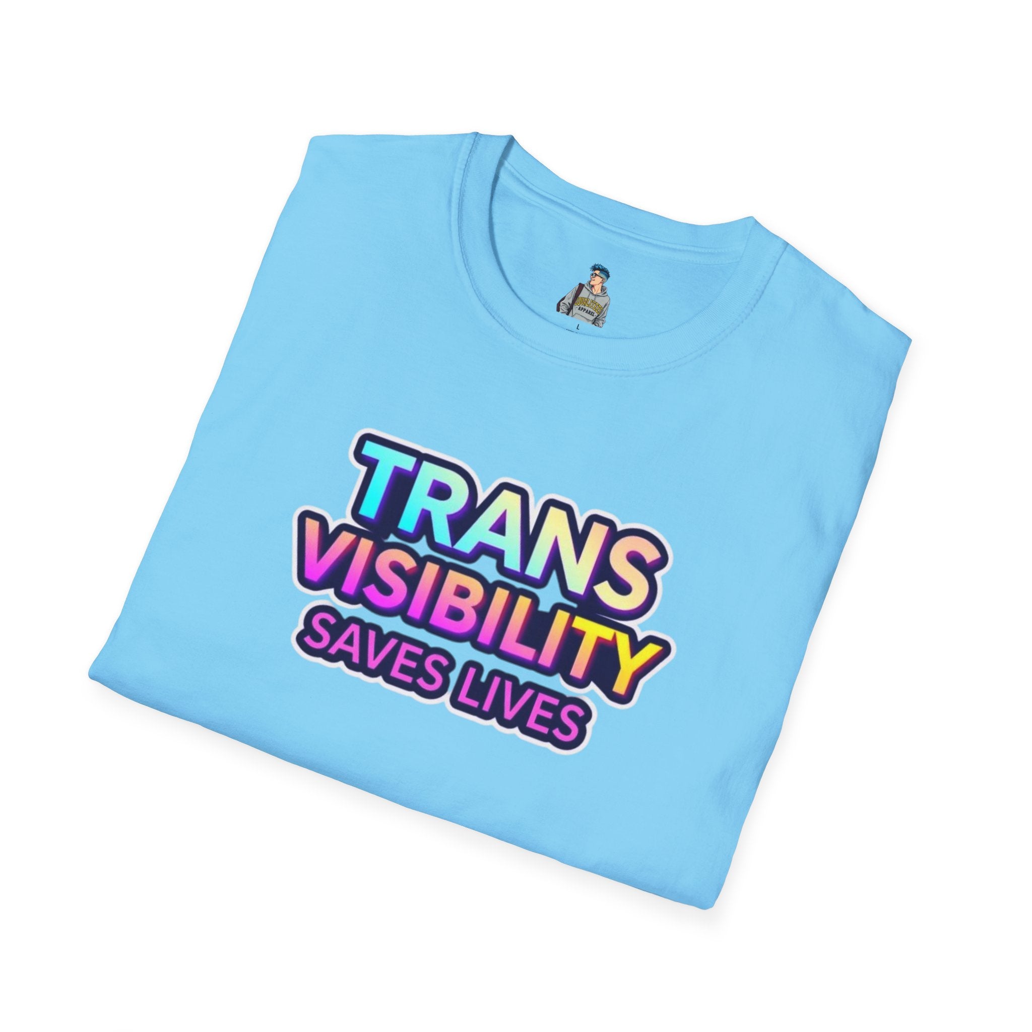 Unisex Softstyle T-Shirt - Trans Visibility Saves Lives Statement Tee