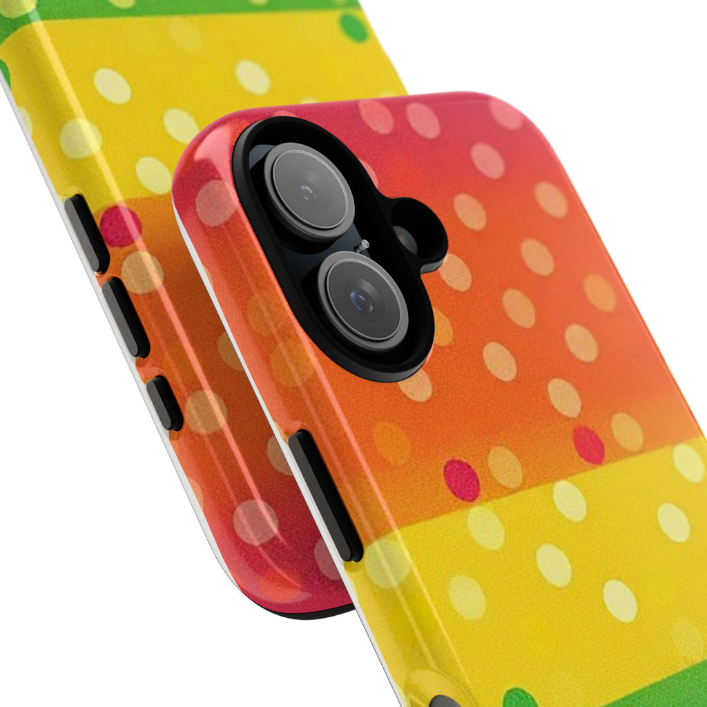 Rainbow Polka Dot Tough Phone Case for iPhone