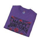 Juneteenth T-Shirt — "Happy Juneteenth" Floral Freedom Tee