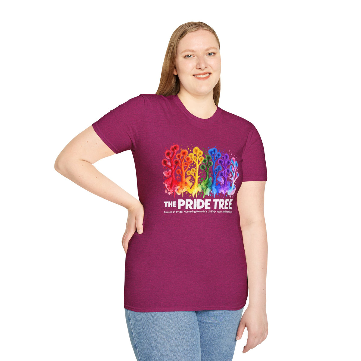 Pride Tree Las Vegas White Text T-shirt