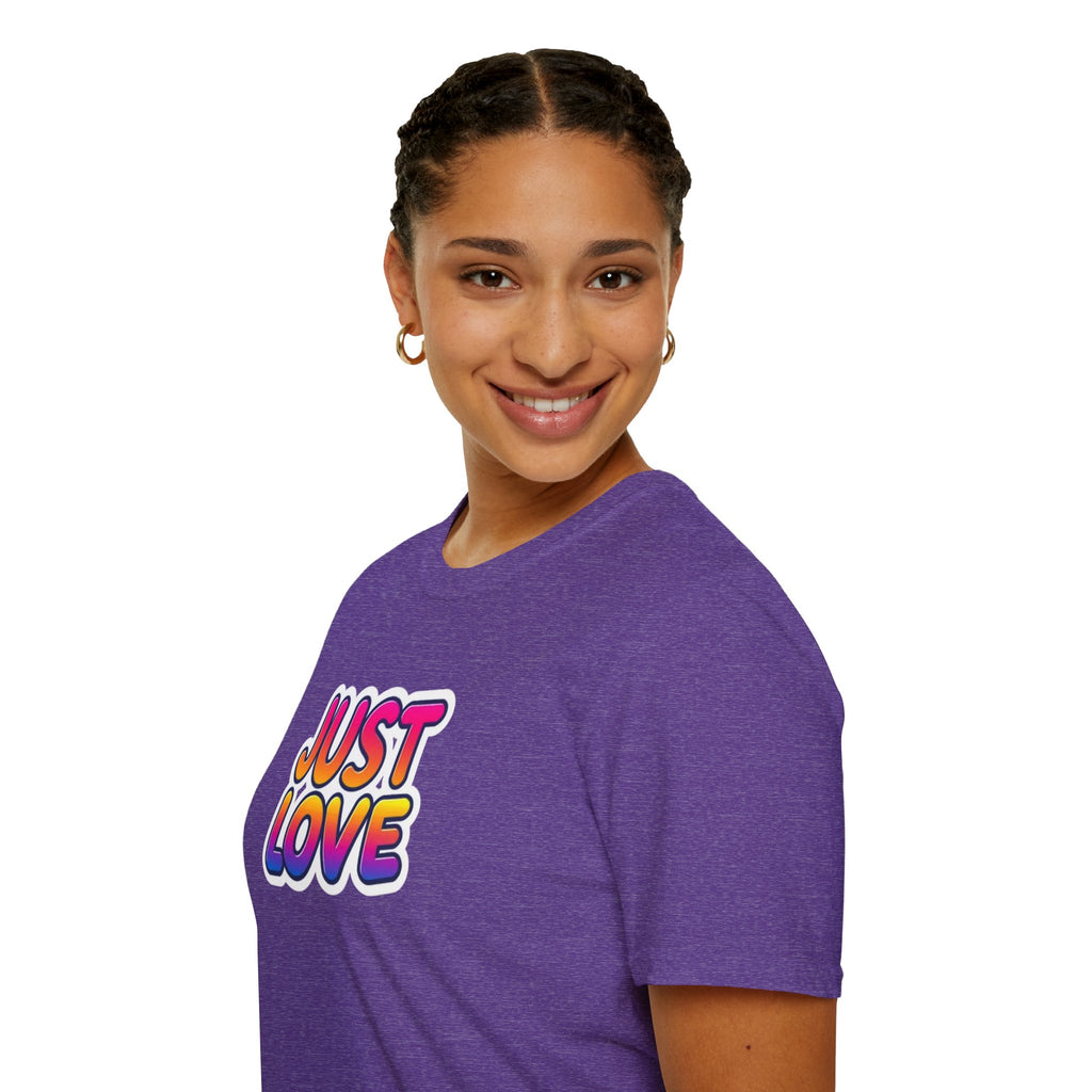 Just Love Unisex Softstyle T-Shirt | Perfect for Pride, Anniversaries, and Everyday Wear