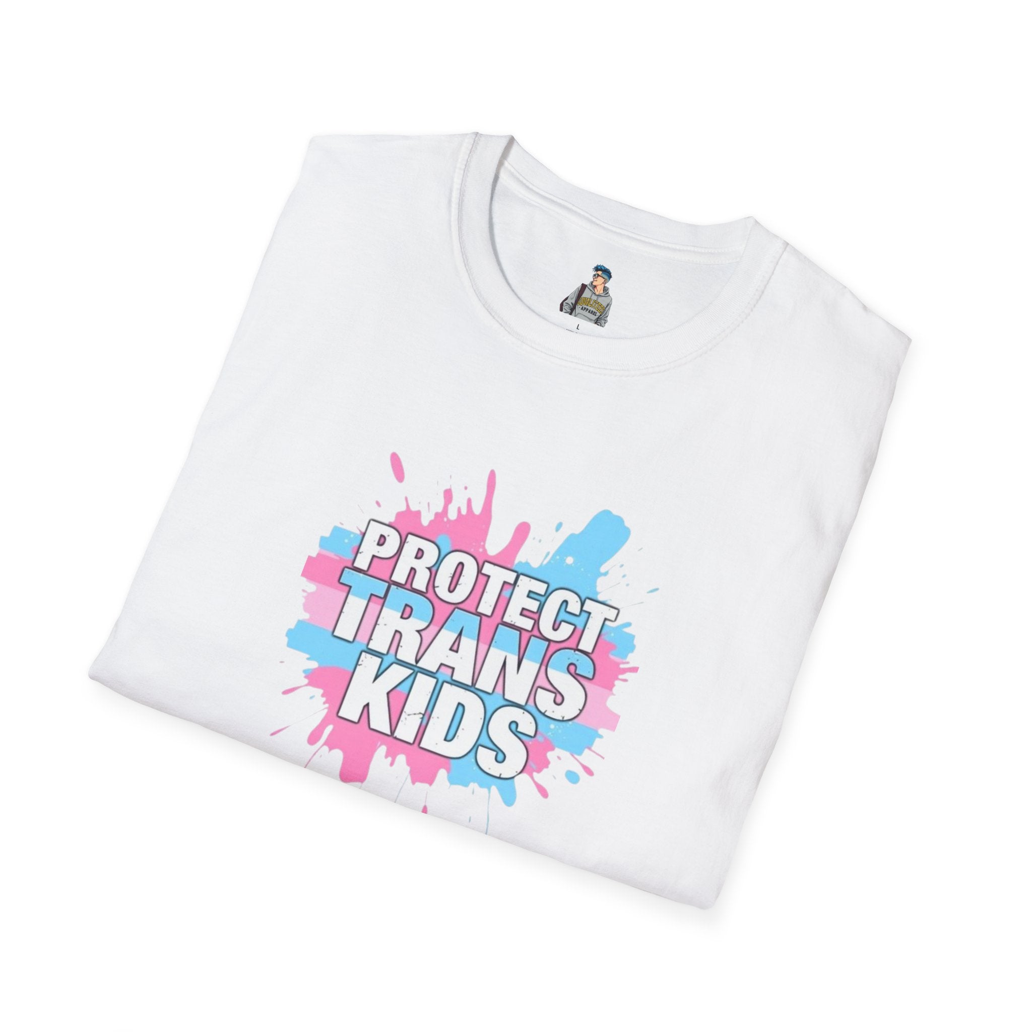 Protect Trans Kids Unisex Softstyle T-Shirt - Supportive LGBTQ+ Apparel
