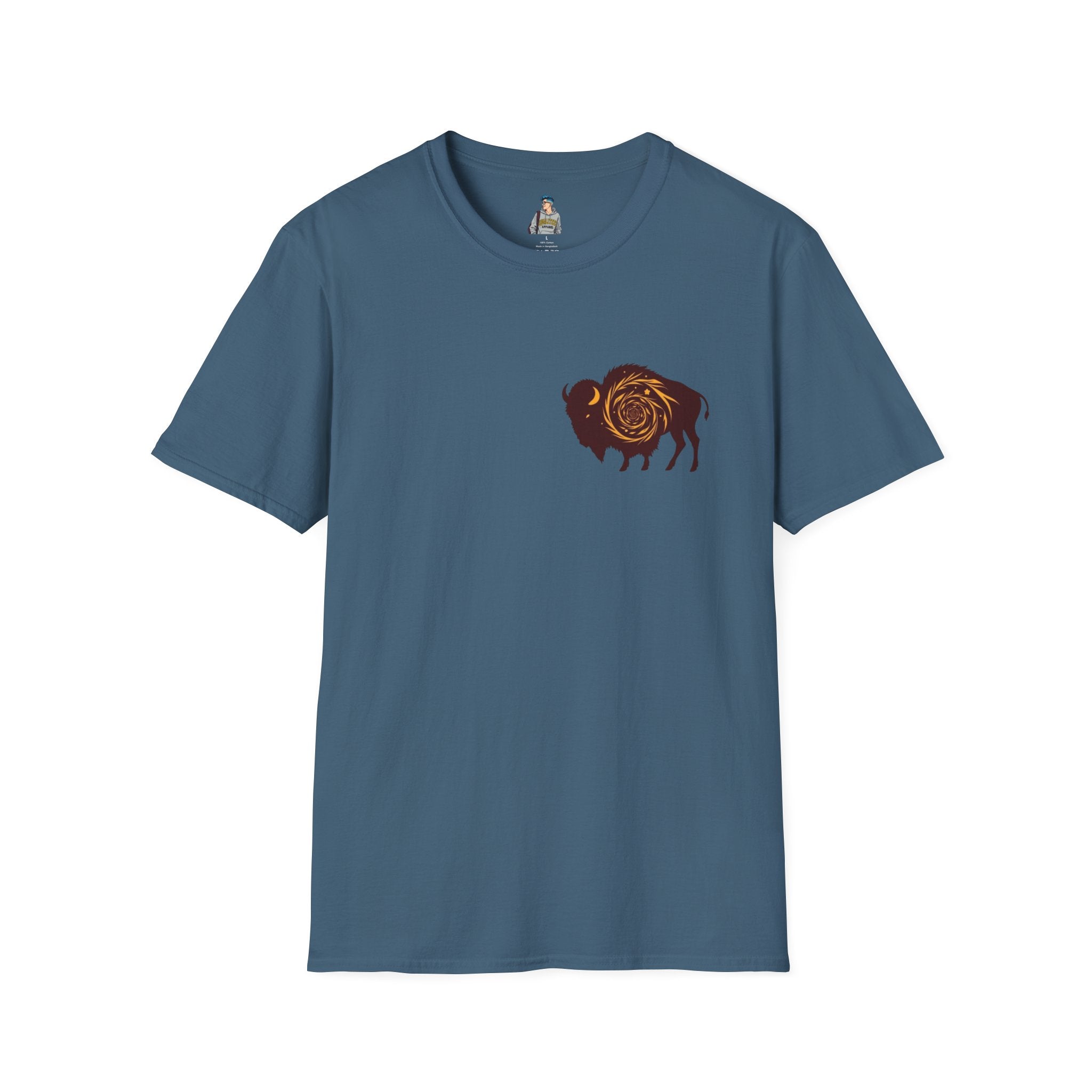 Buffalo Spiral Design Unisex Softstyle T-shirt