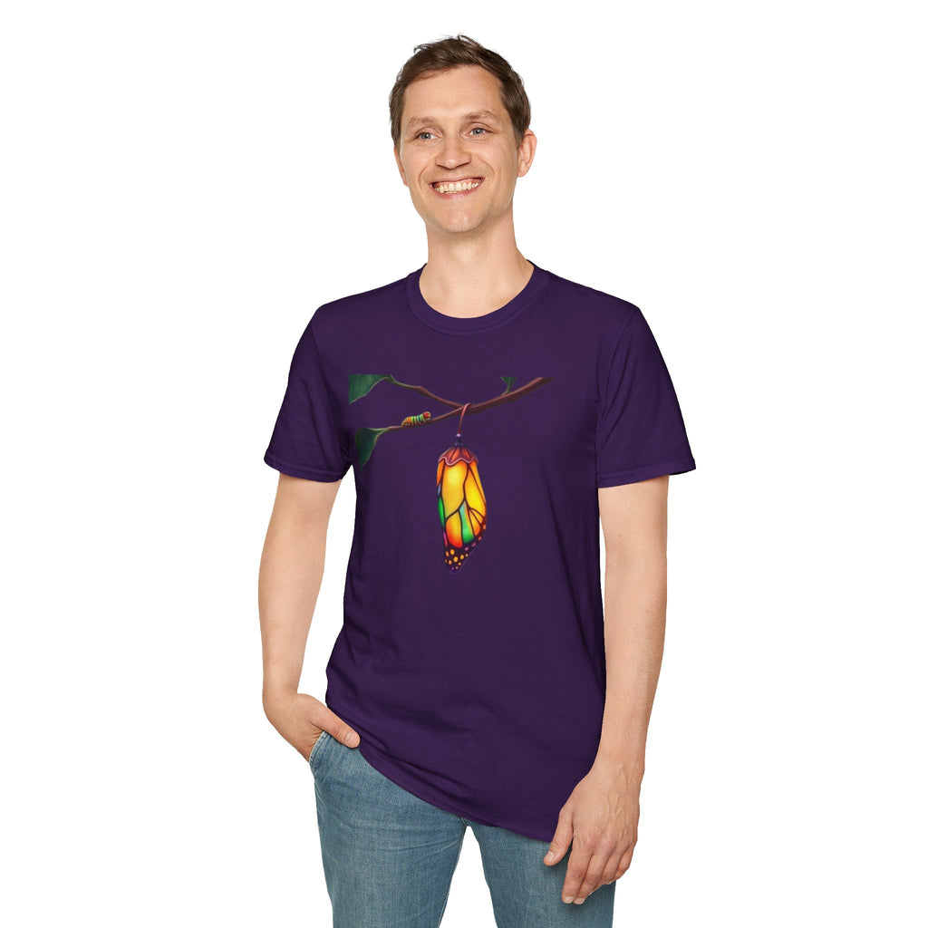 Rainbow Butterfly Cocoon Pride T-Shirt | Unisex Softstyle Tee