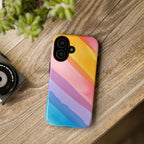 Colorful Diagonal Watercolor Tough Phone Case for iPhone