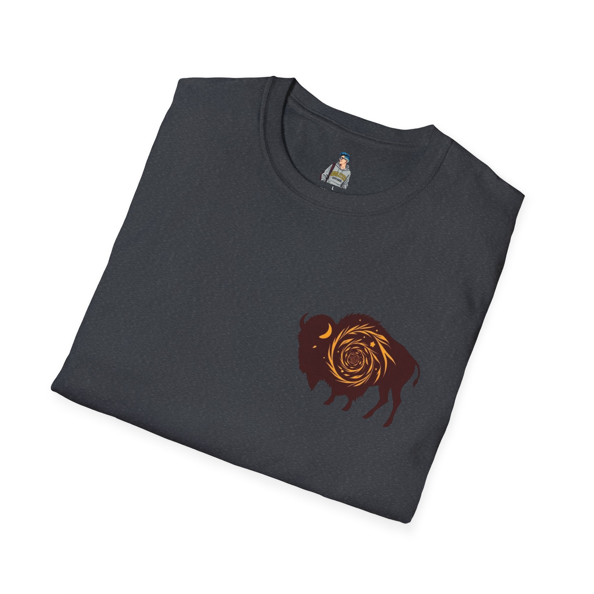 Buffalo Spiral Design Unisex Softstyle T-shirt