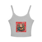 Fierce Female Floral Spaghetti Strap Tank Top