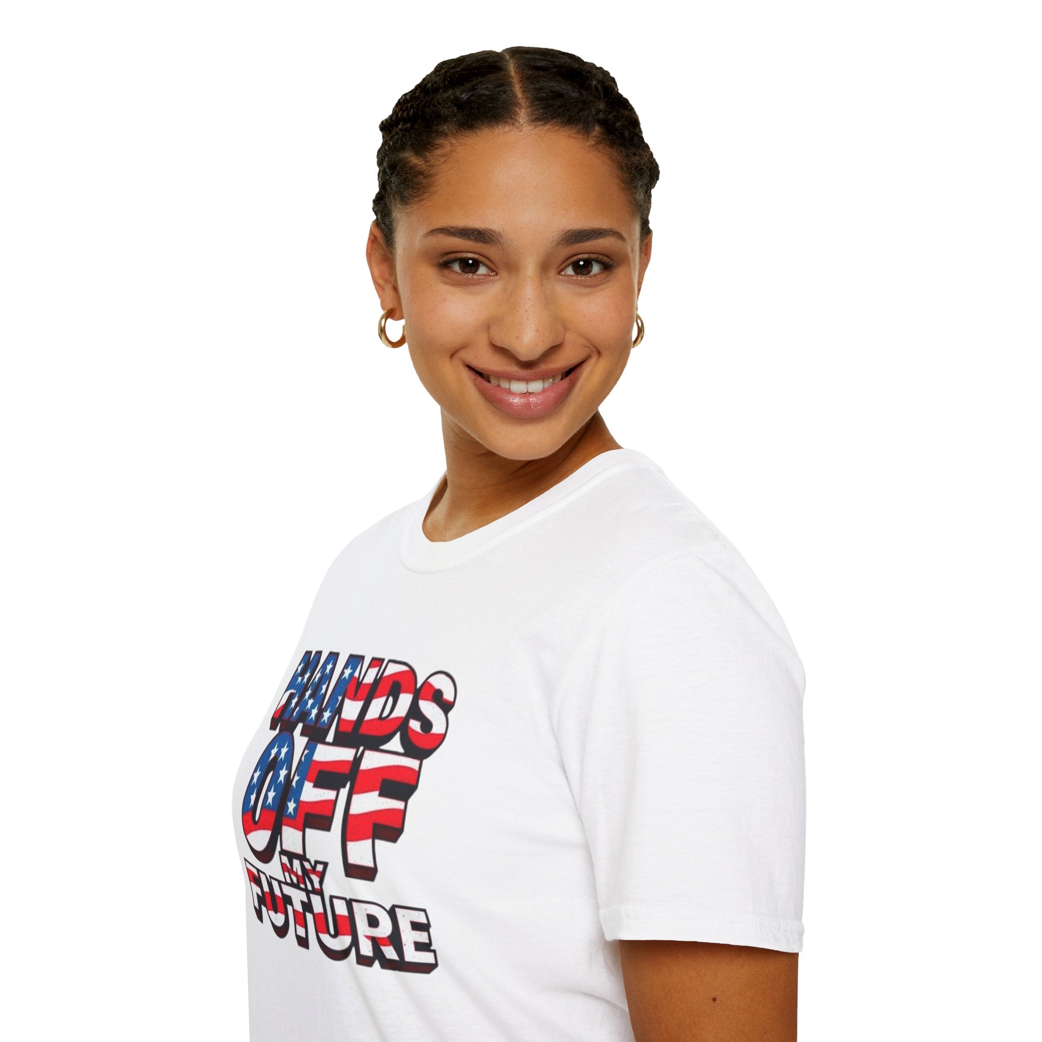 Hands Off My Future Political Statement Tee
